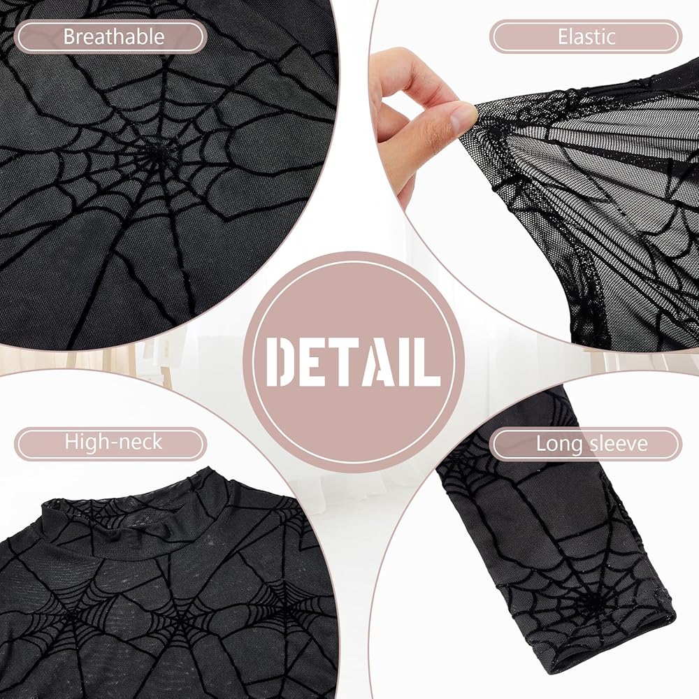Komorebi Mesh Long Sleeve Sheer Top for Women - See Through